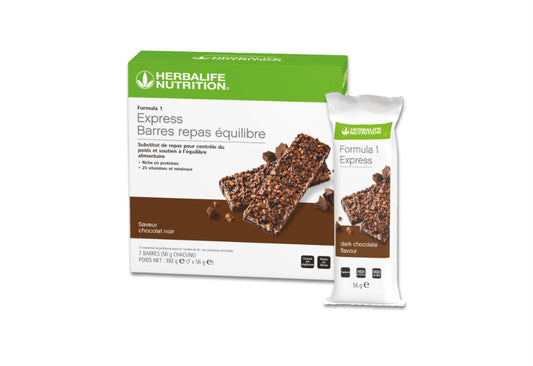 Barres Repas Équilibré Formula 1 Express Chocolat noir 7 barres de 56g